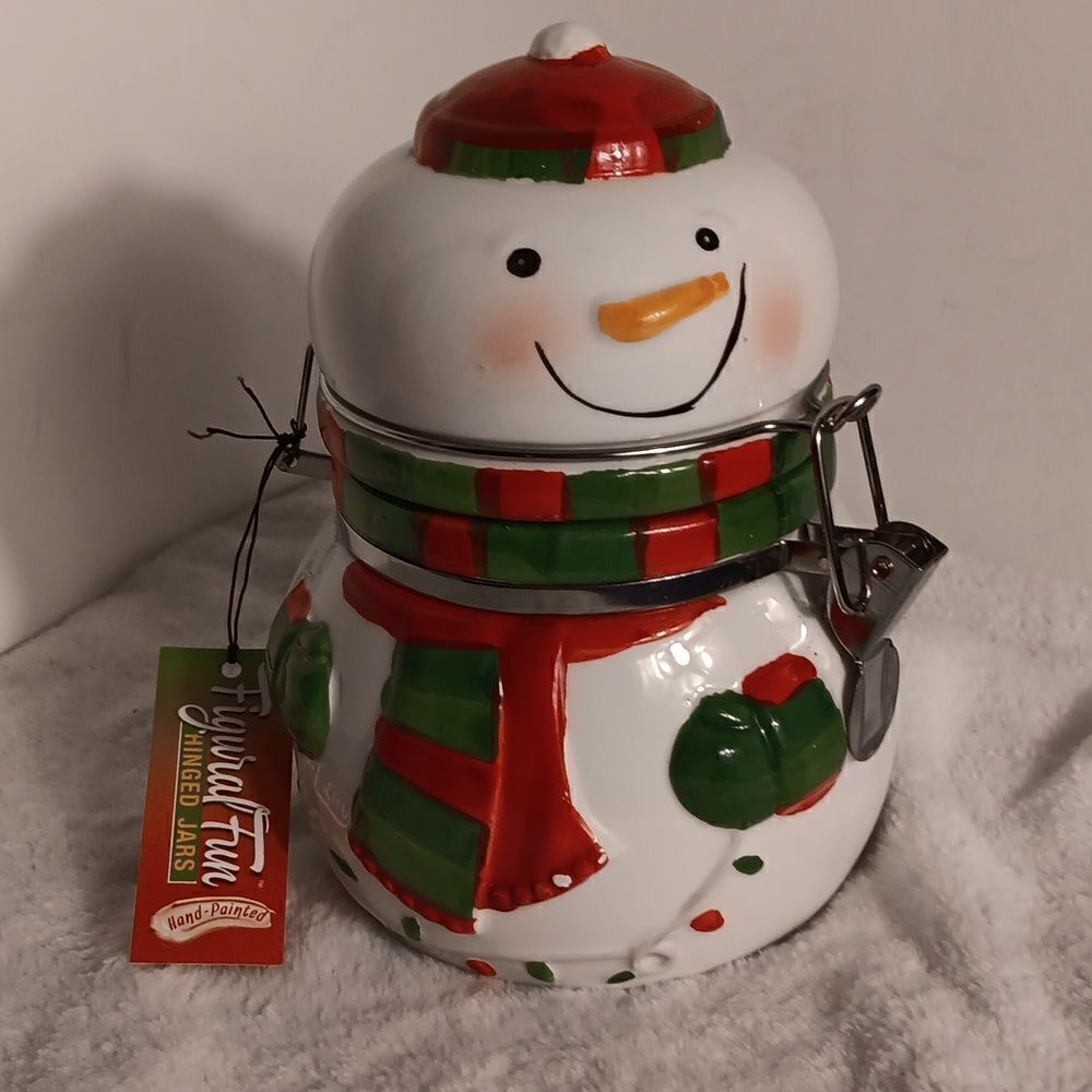 Boston Warehouse Ceramic Hinged Christmas Jar